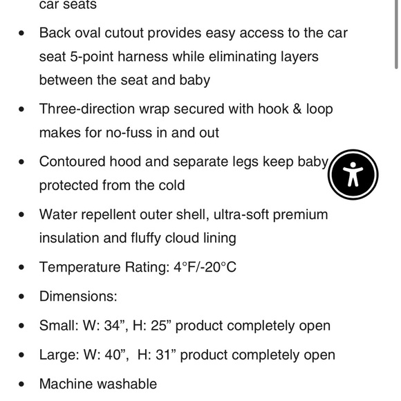 7AM Enfant Fleece-lined Nido Cloud Car Seat Wrap Blanket in Small - Picture 8 of 9